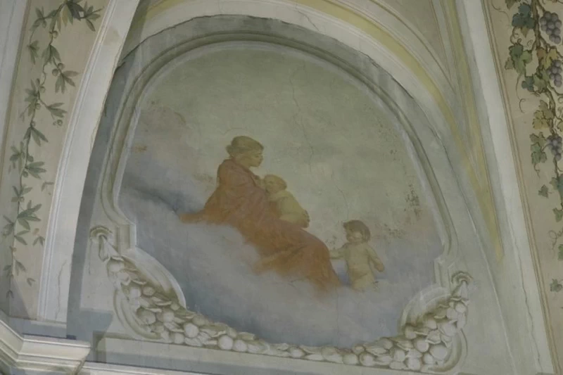 Pietro - Dipinto murale dell'allegoria della Carità